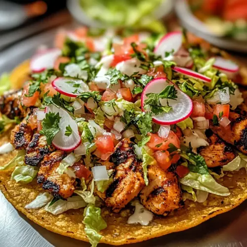 Mexikanische Hähnchen-Tostadas