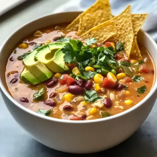 Vegetarische Tortilla Suppe