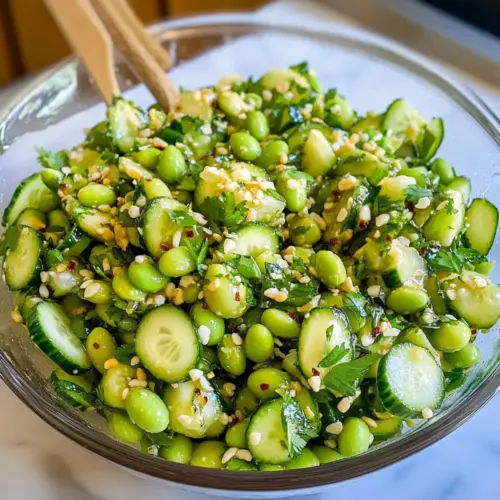 Gurken Edamame Salat