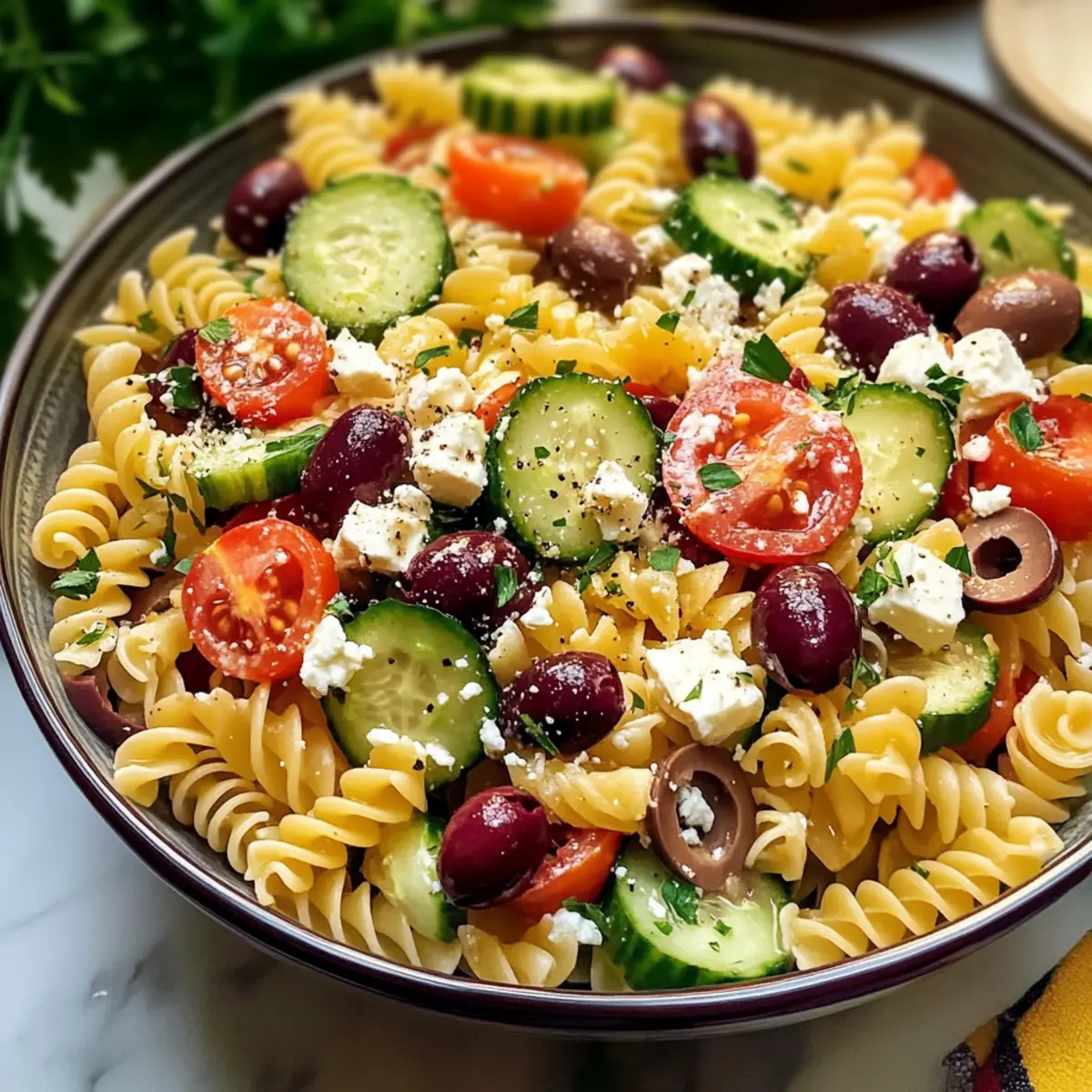 Mittelmeer Pasta Salat
