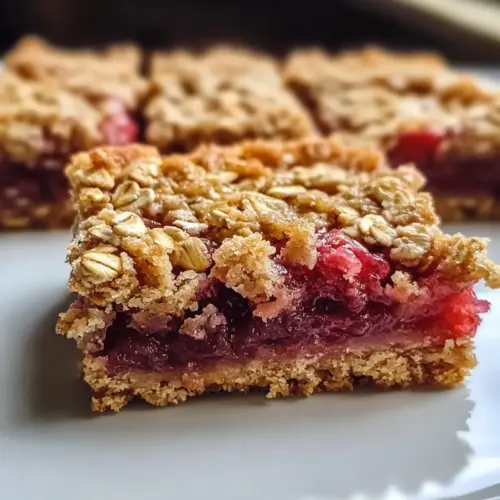 Haferflocken Rhabarber Riegel