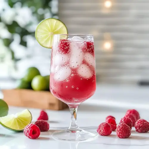 Himbeer-Limetten-Fizz