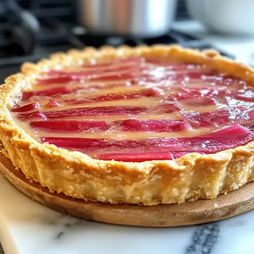 Rhabarberpudding-Tarte