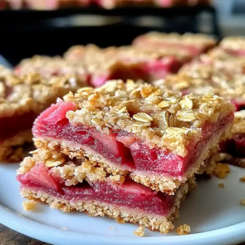 Rhabarber Haferflocken Riegel