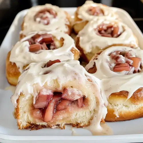 Rhabarberklebrige Brötchen