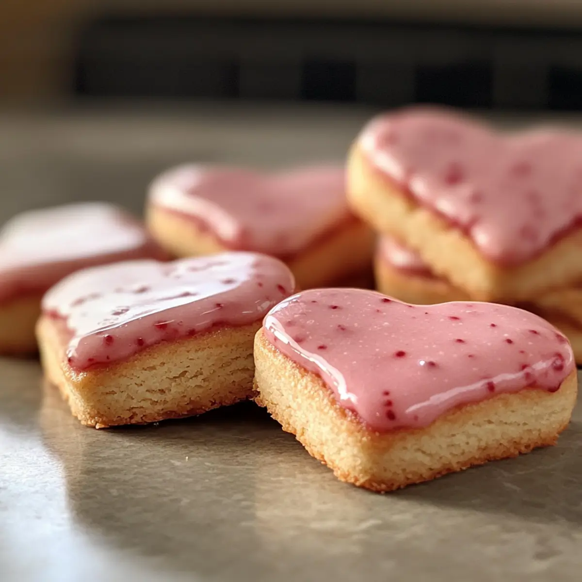 Erdbeer-Shortbread-Kekse