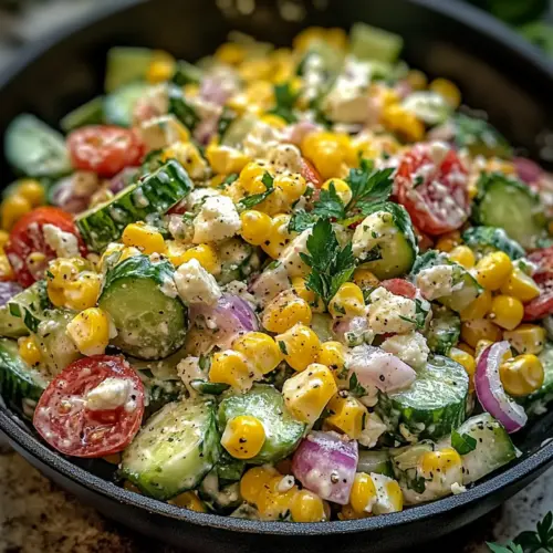 Straßenmais cremige Gurke