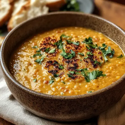 Zwiebel rote Linsensuppe