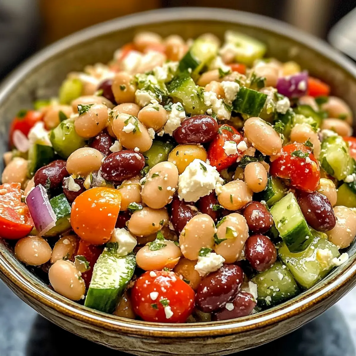 Griechischer Bohnensalat